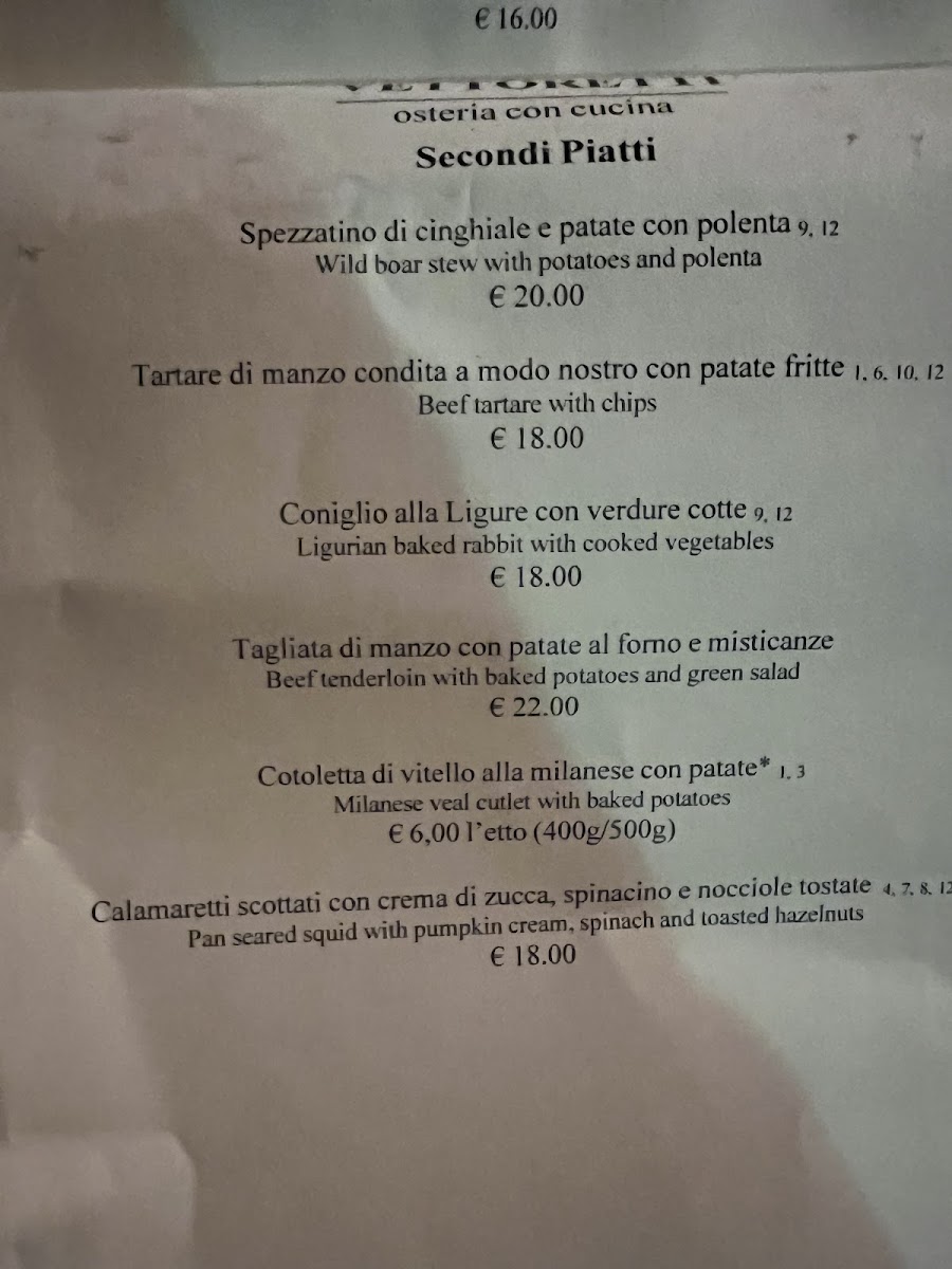 Osteria da Vettoretti Photo Menu 1