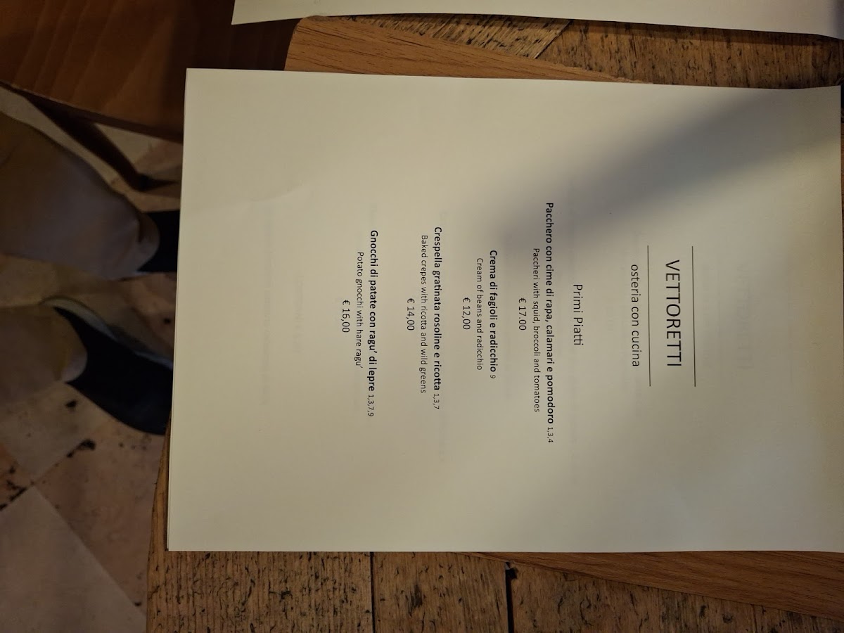 Osteria da Vettoretti Photo Menu 10