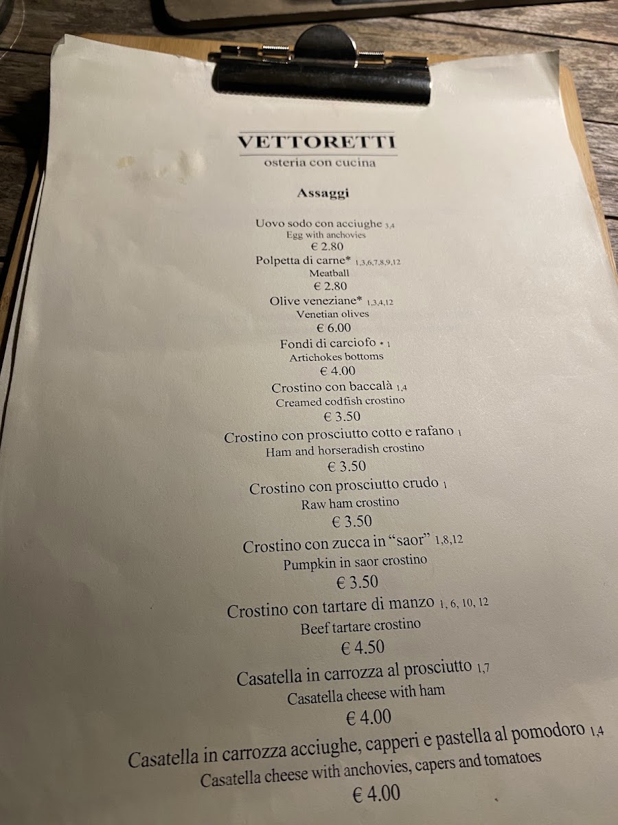 Osteria da Vettoretti Photo Menu 2