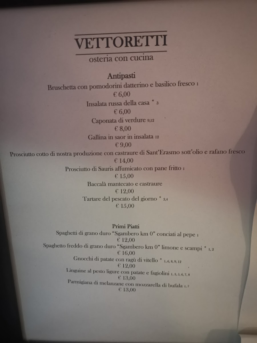 Osteria da Vettoretti Photo Menu 4