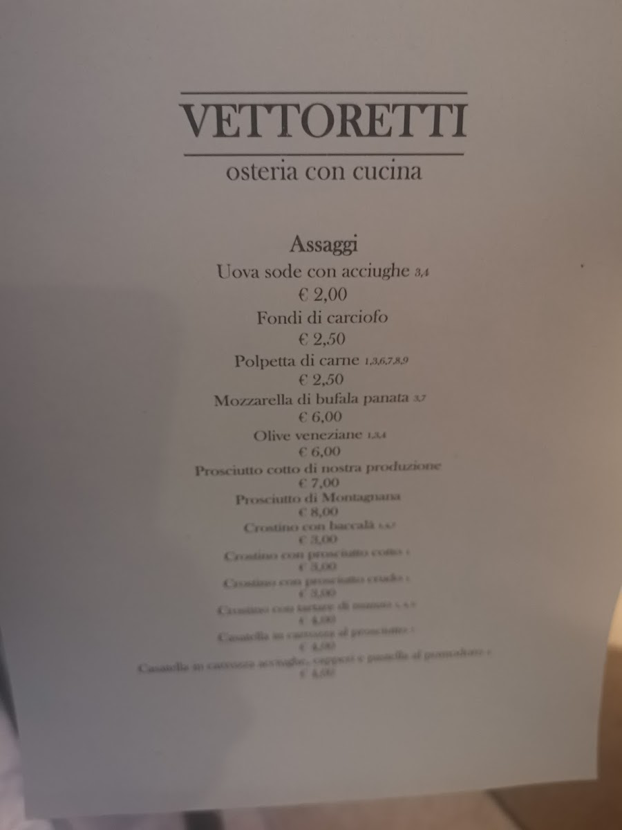 Osteria da Vettoretti Photo Menu 5