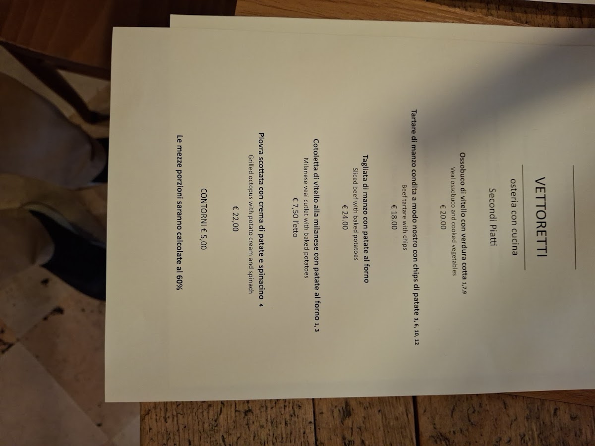 Osteria da Vettoretti Photo Menu 9