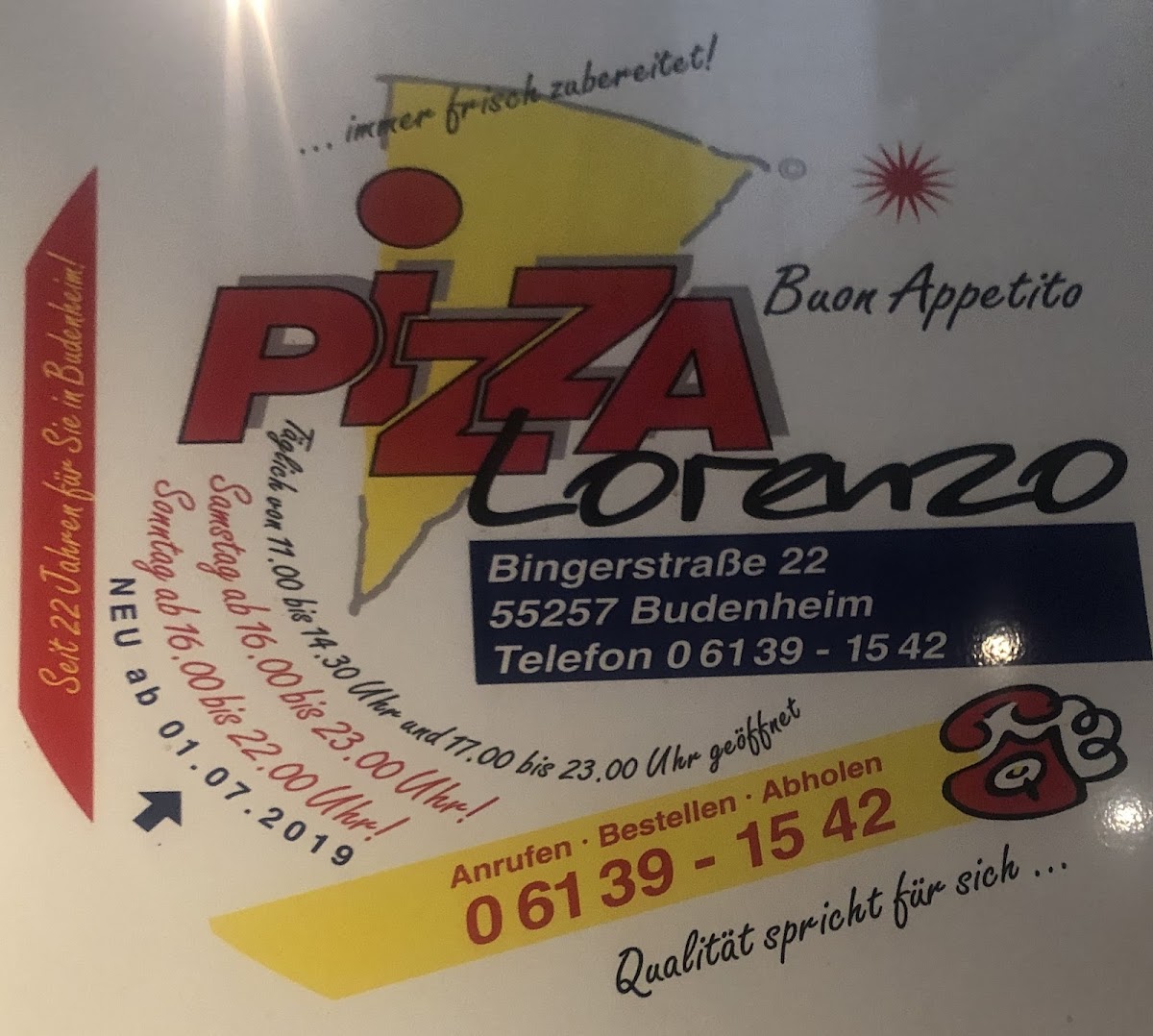 Pizzeria LORENZO - Pizza & Pasta Photo Menu 7