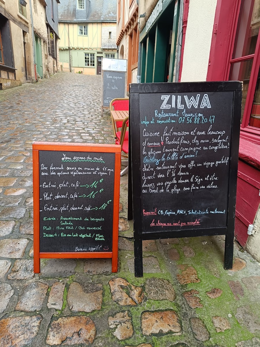 Zilwa Le Mans restaurant Mauricien Photo Menu 9
