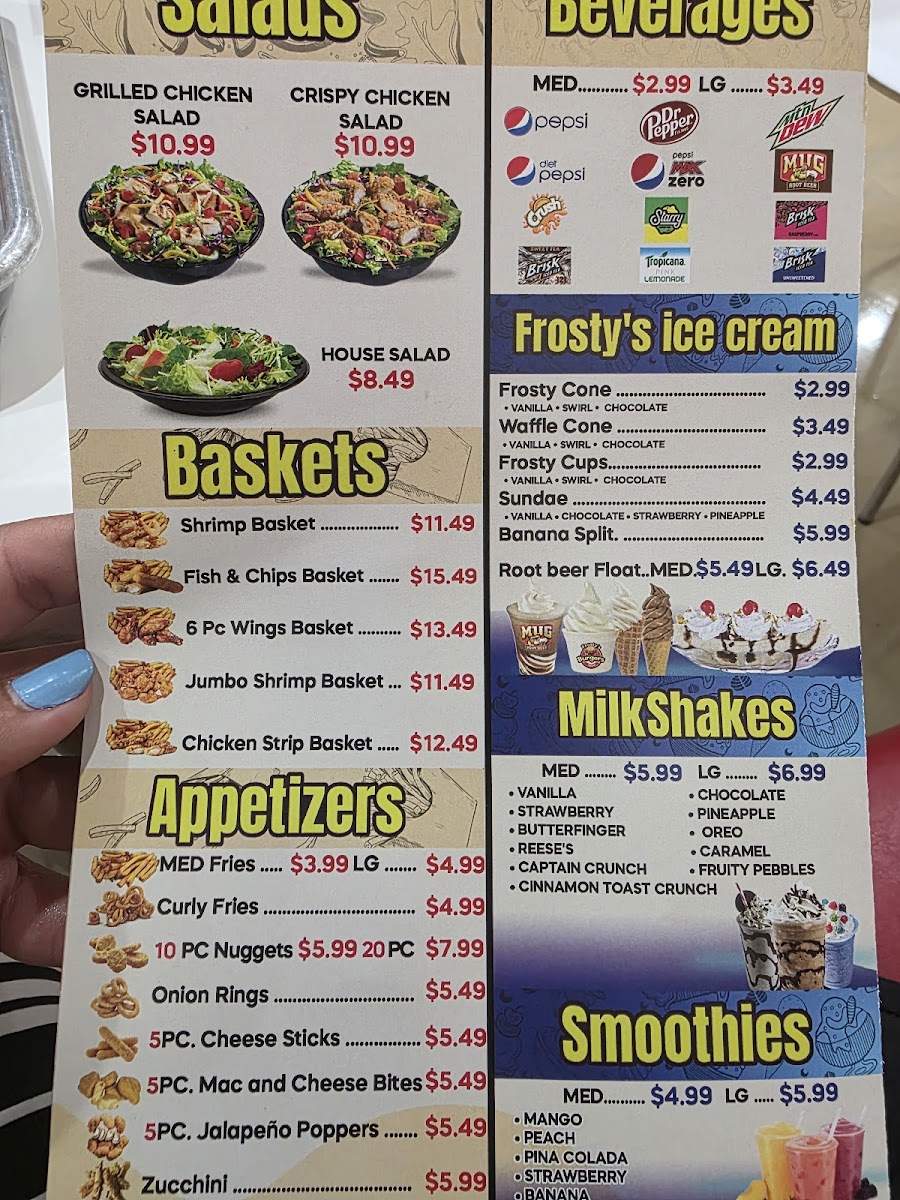 Frosty's Burgers Photo Menu 3
