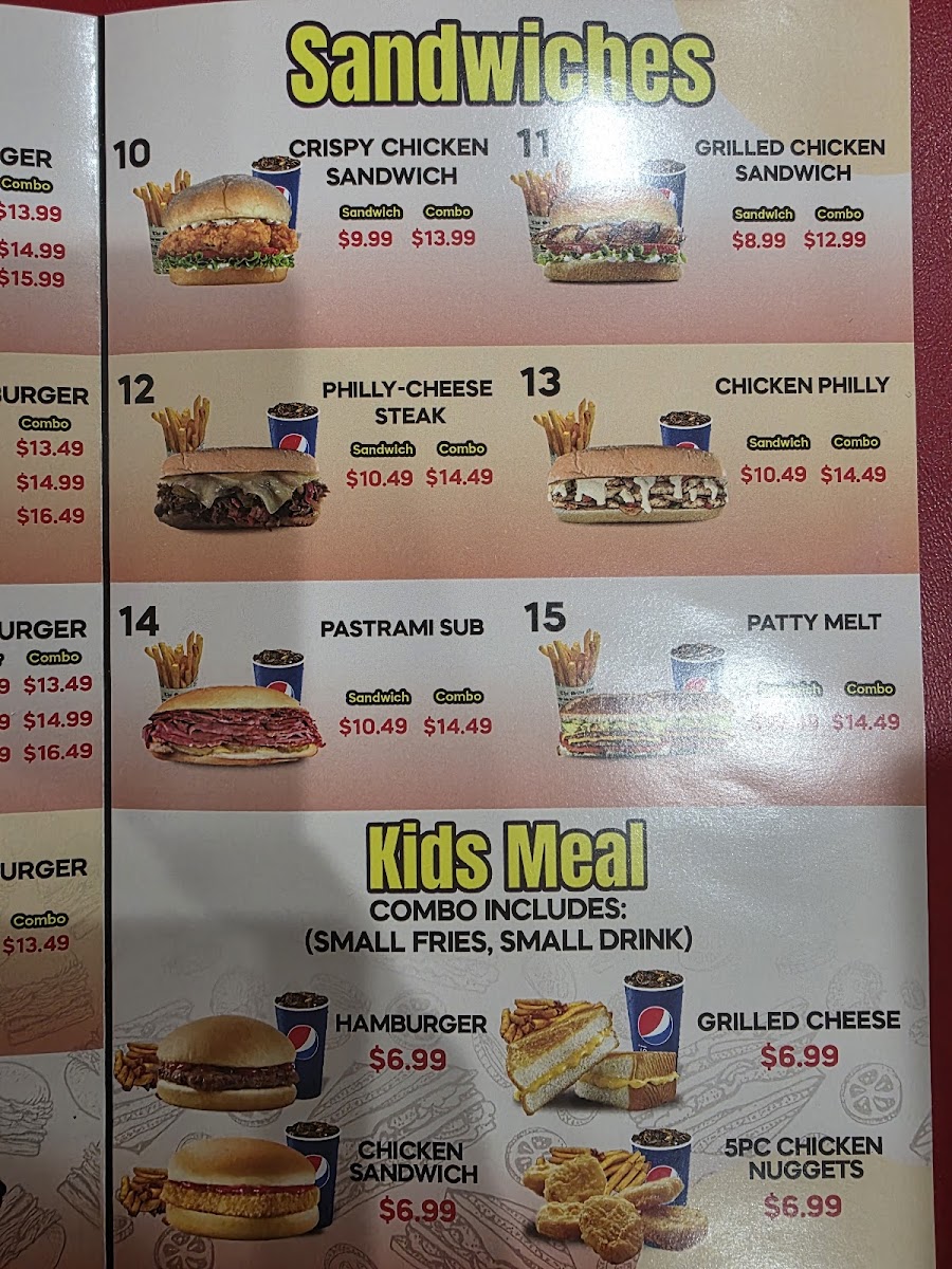 Frosty's Burgers Photo Menu 4