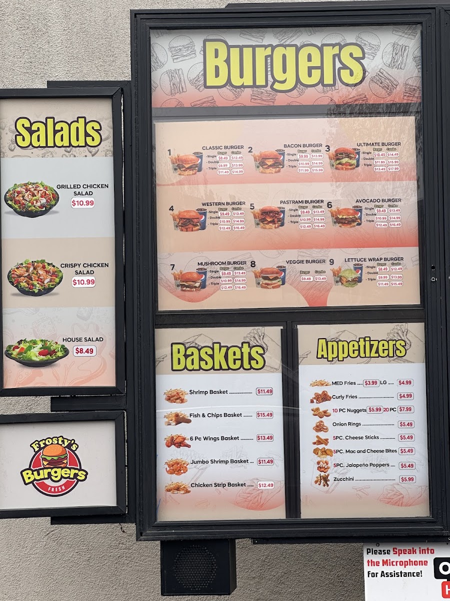 Frosty's Burgers Photo Menu 6