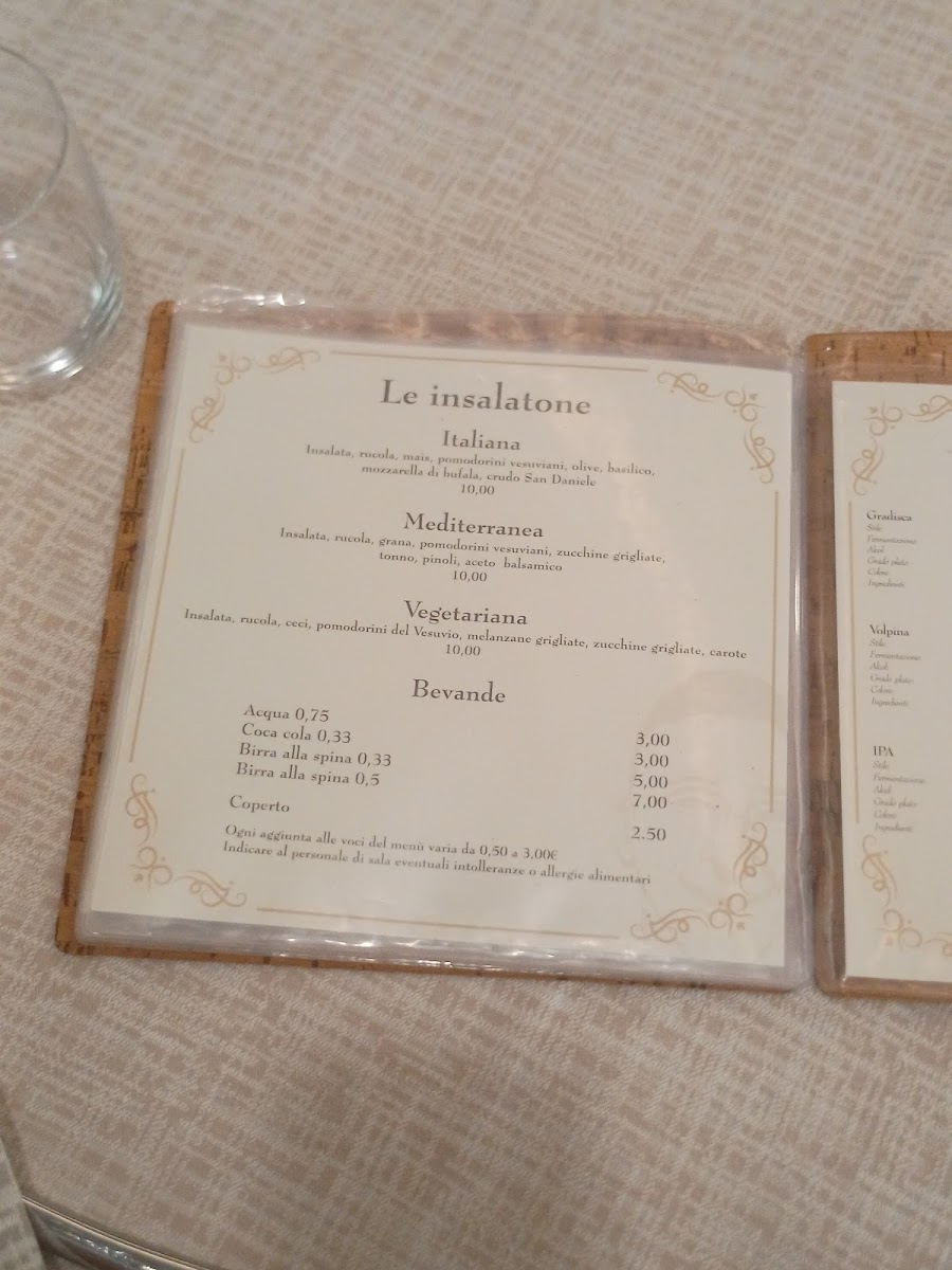 Le Narici Restaurant Photo Menu 3