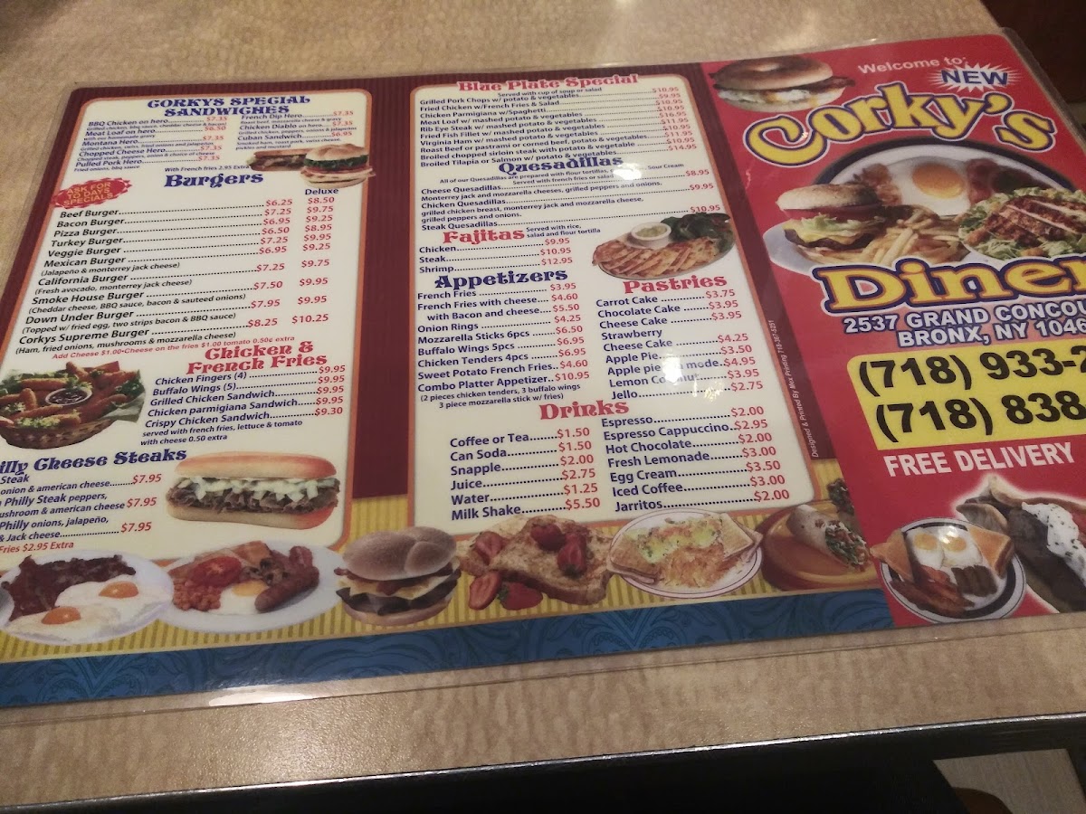 Corky’s Diner Photo Menu 2