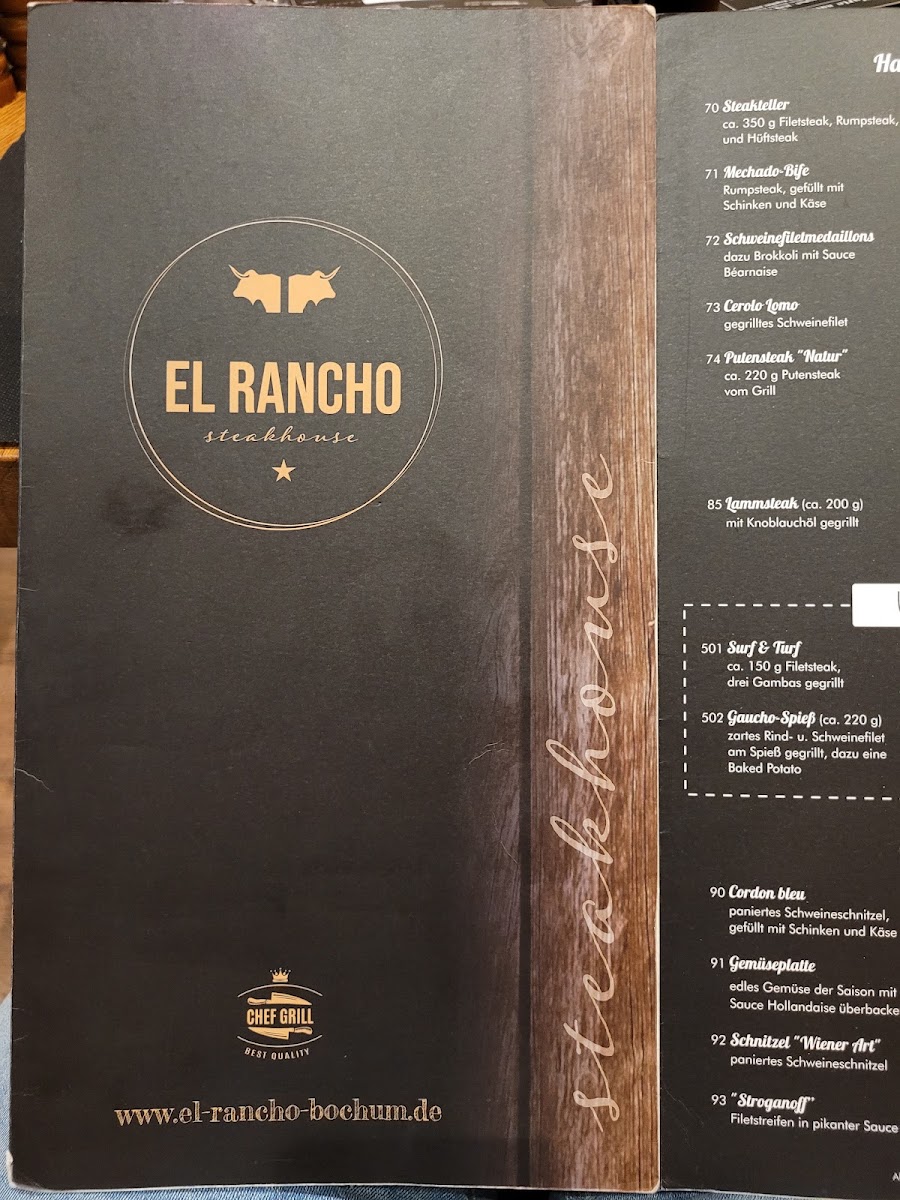 El Rancho Photo Menu 2