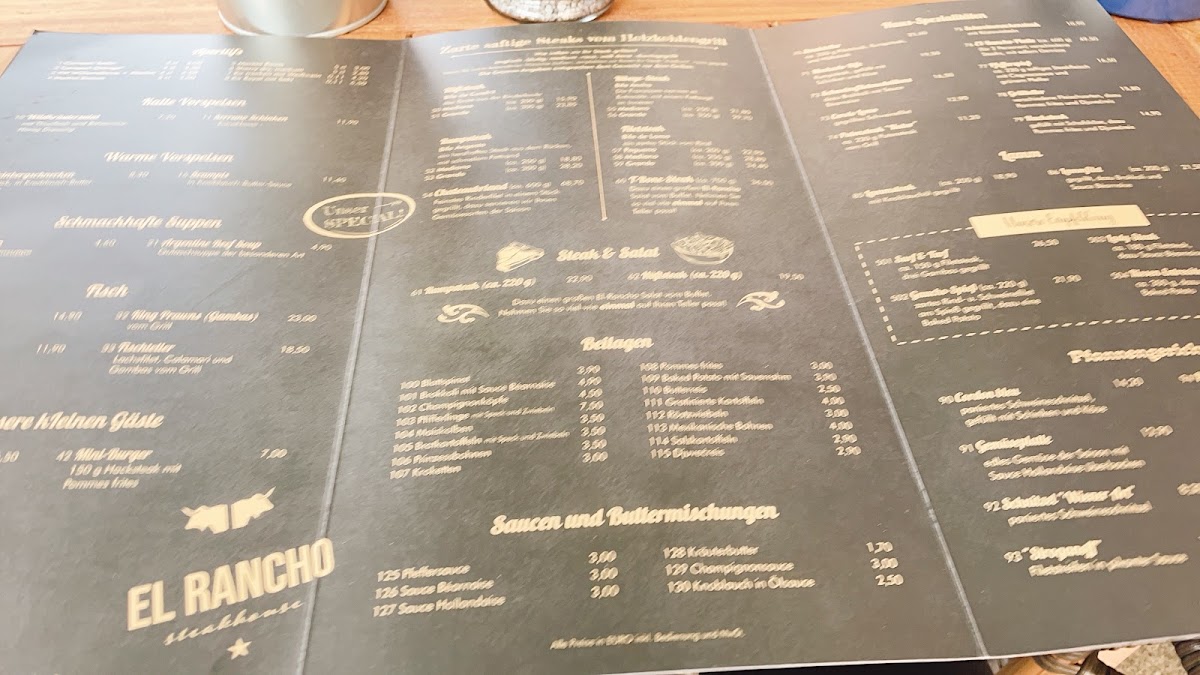 El Rancho Photo Menu 3