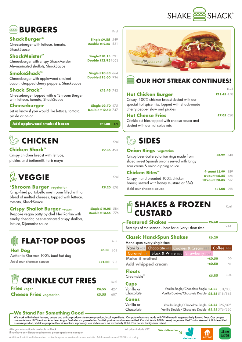 Shake Shack Clapham Photo Menu 2