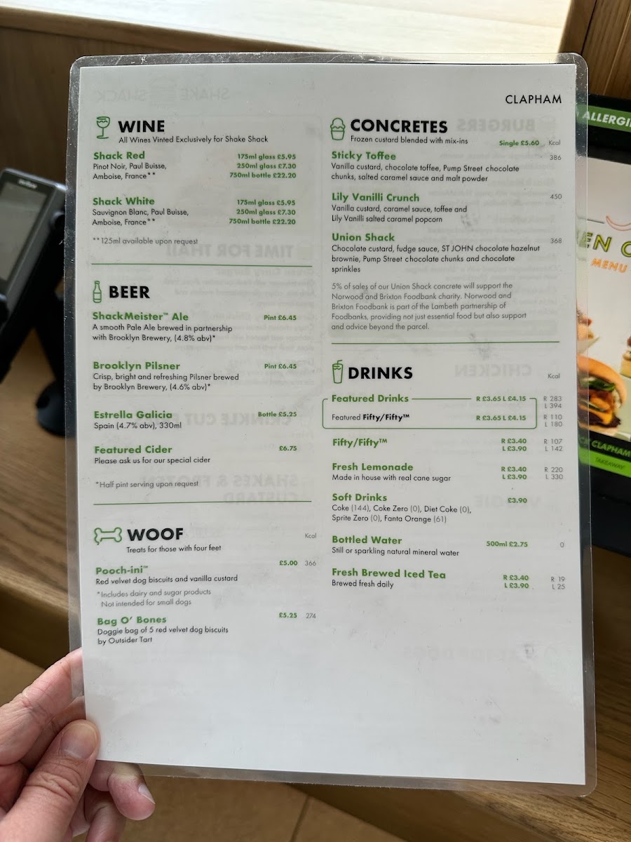 Shake Shack Clapham Photo Menu 8