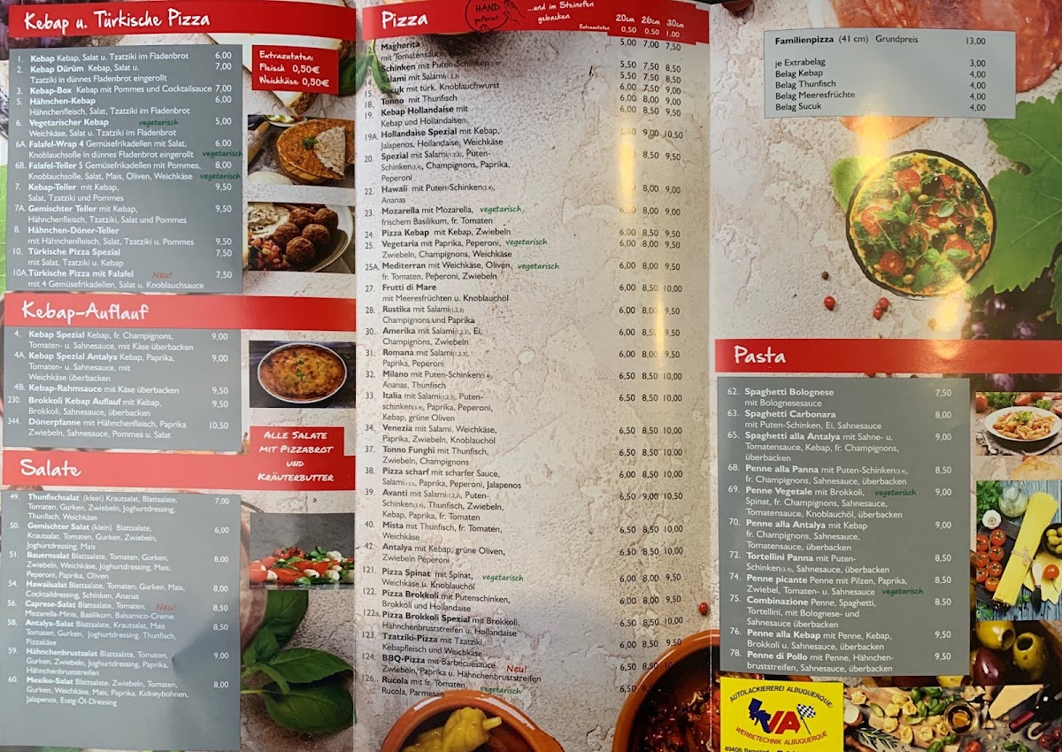 Pizzeria & Imbiss Antalya Barnstorf Photo Menu 6