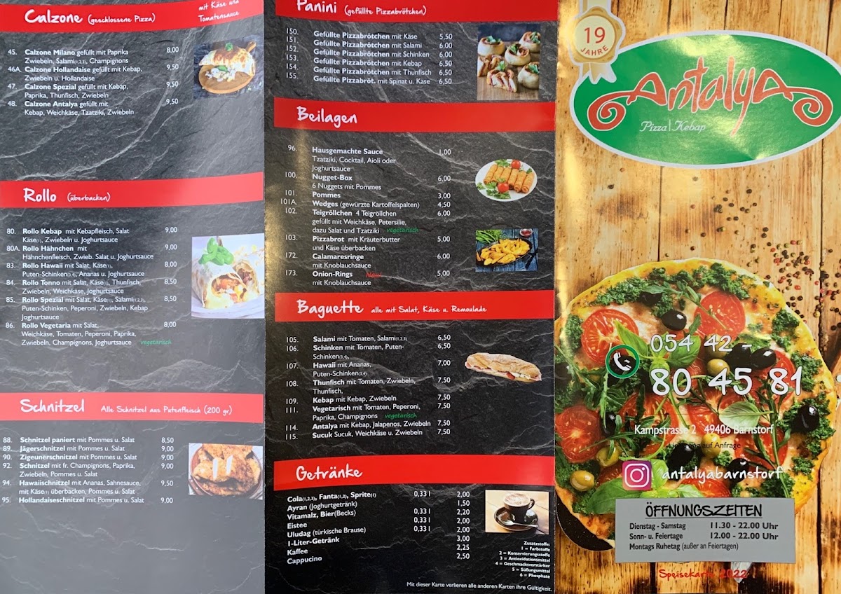 Pizzeria & Imbiss Antalya Barnstorf Photo Menu 7
