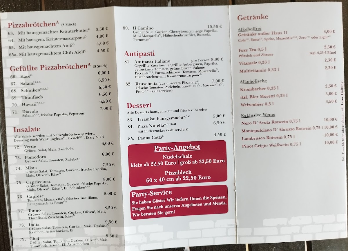 Pizzeria Il Camino Dortmund Photo Menu 2