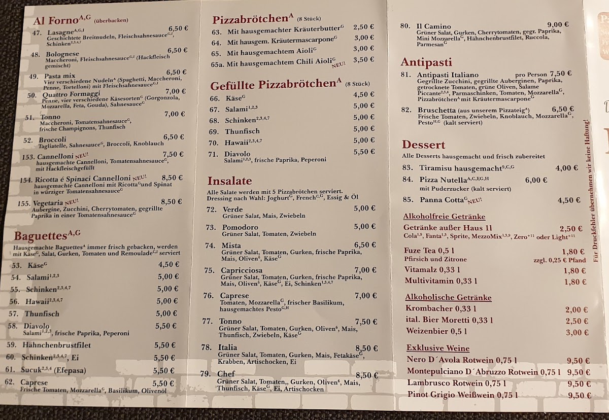 Pizzeria Il Camino Dortmund Photo Menu 3