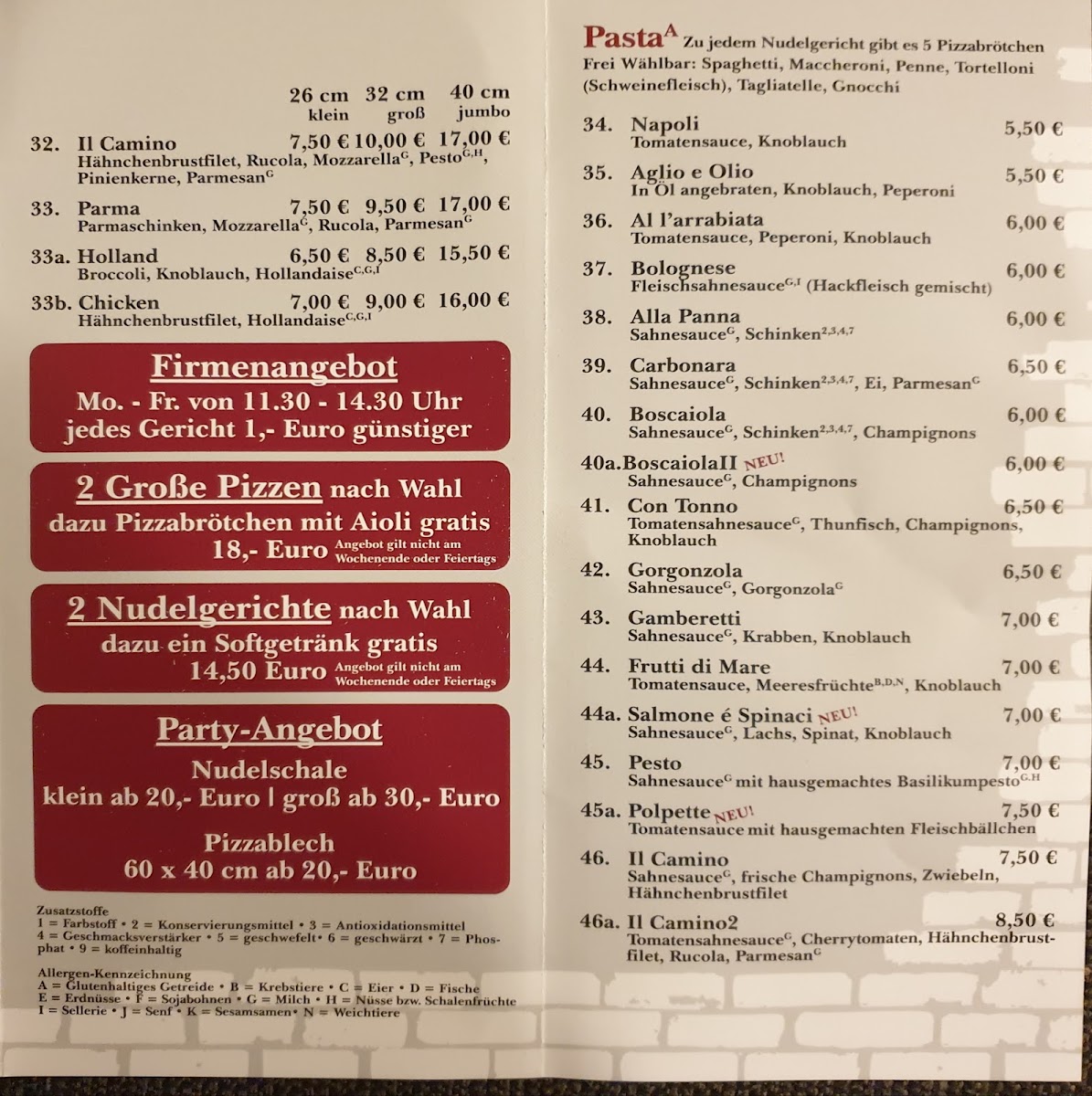 Pizzeria Il Camino Dortmund Photo Menu 4