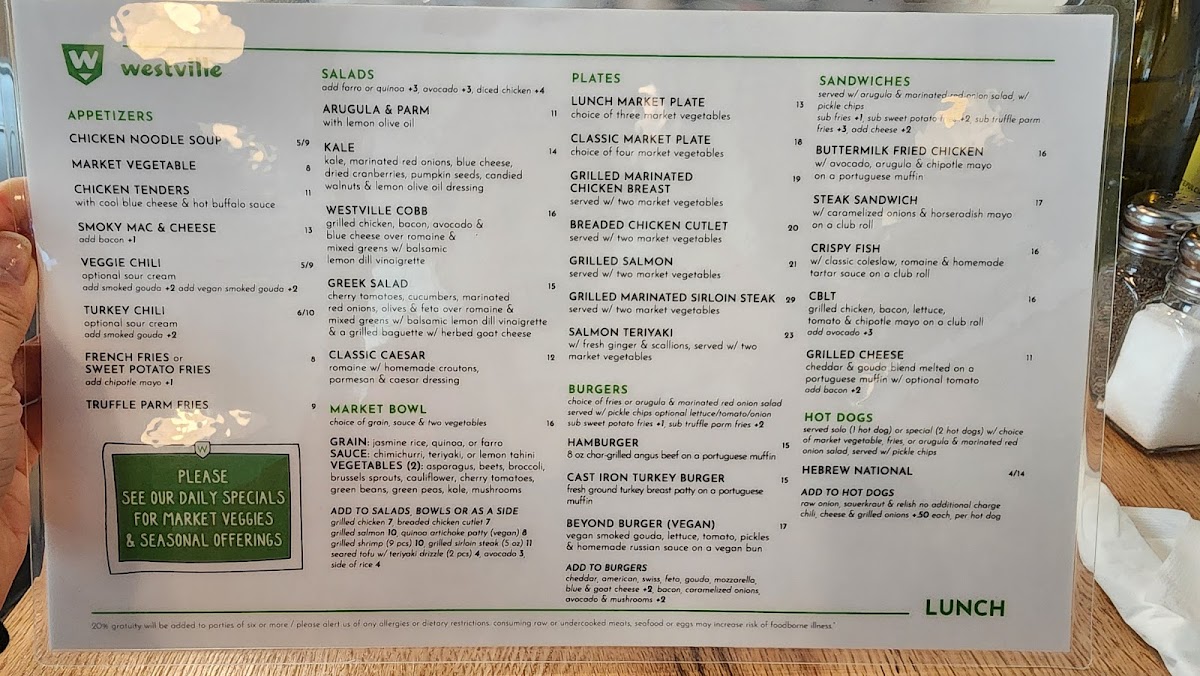 Westville Long Island City Photo Menu 2