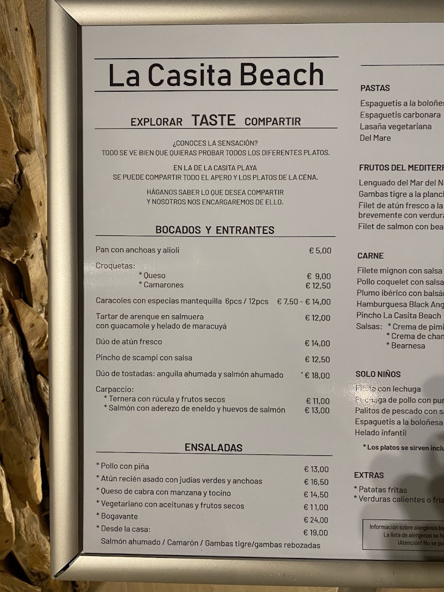 Restaurante La Casita Beach Photo Menu 8