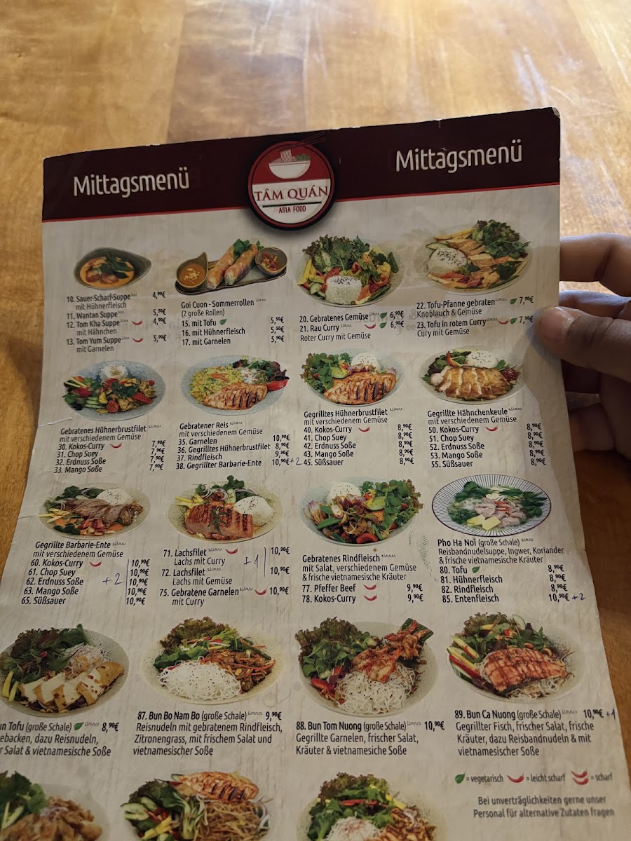 Tâm Quán - Vietnamese Restaurant Photo Menu 1