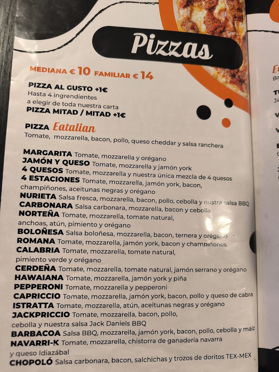 Bar Restaurante Eatalian (Capriccio Berriozar) Photo Menu 2