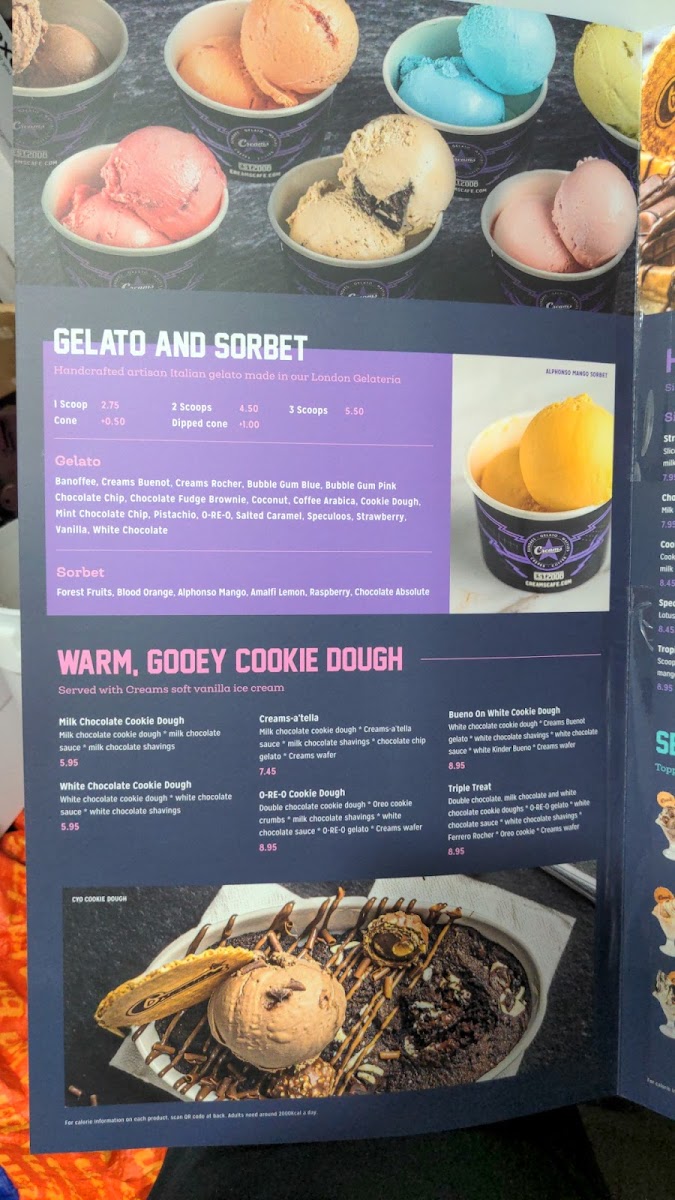Creams Cafe Beckton Photo Menu 6