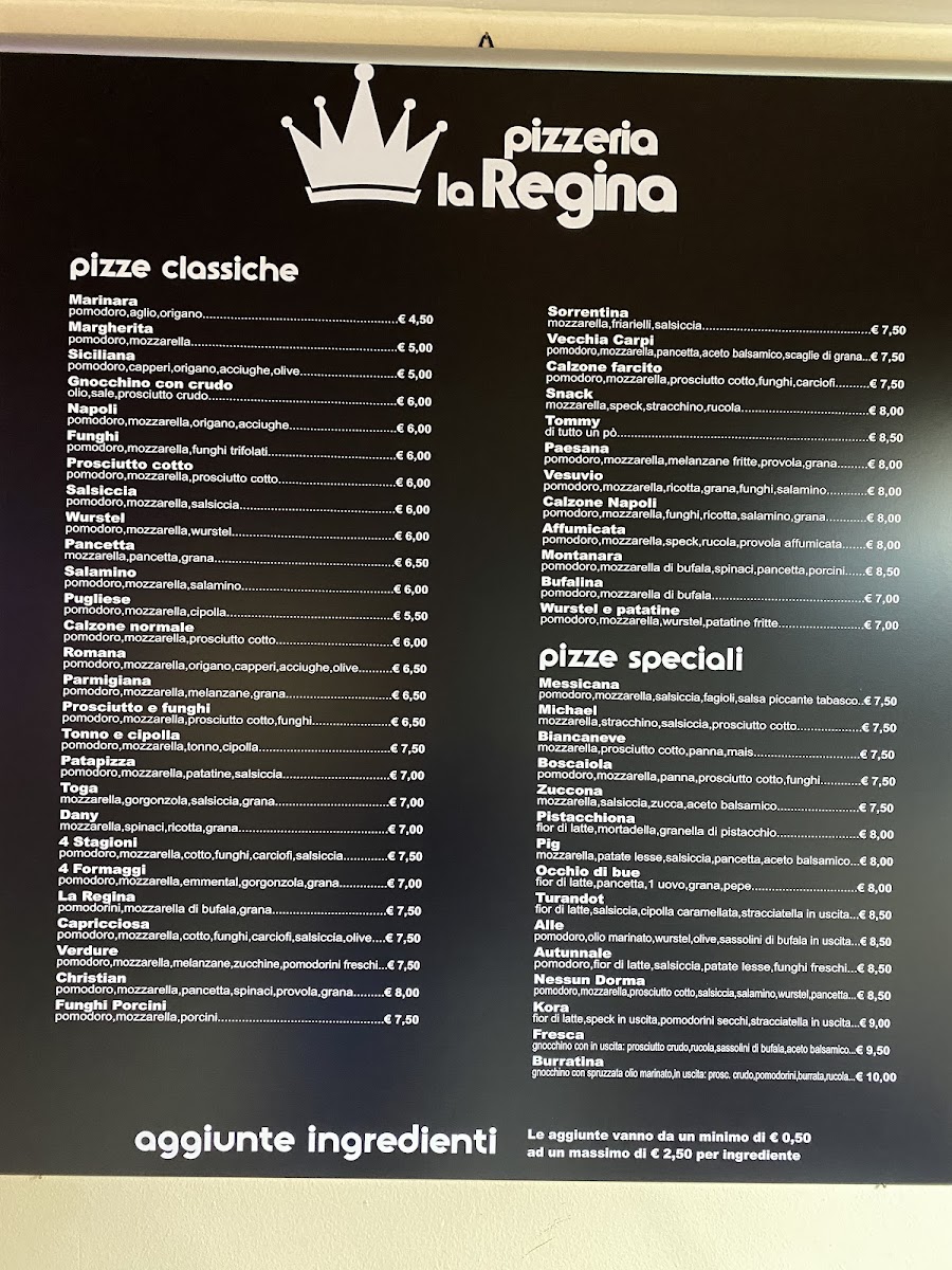 Pizzeria la Regina 2 Photo Menu 1