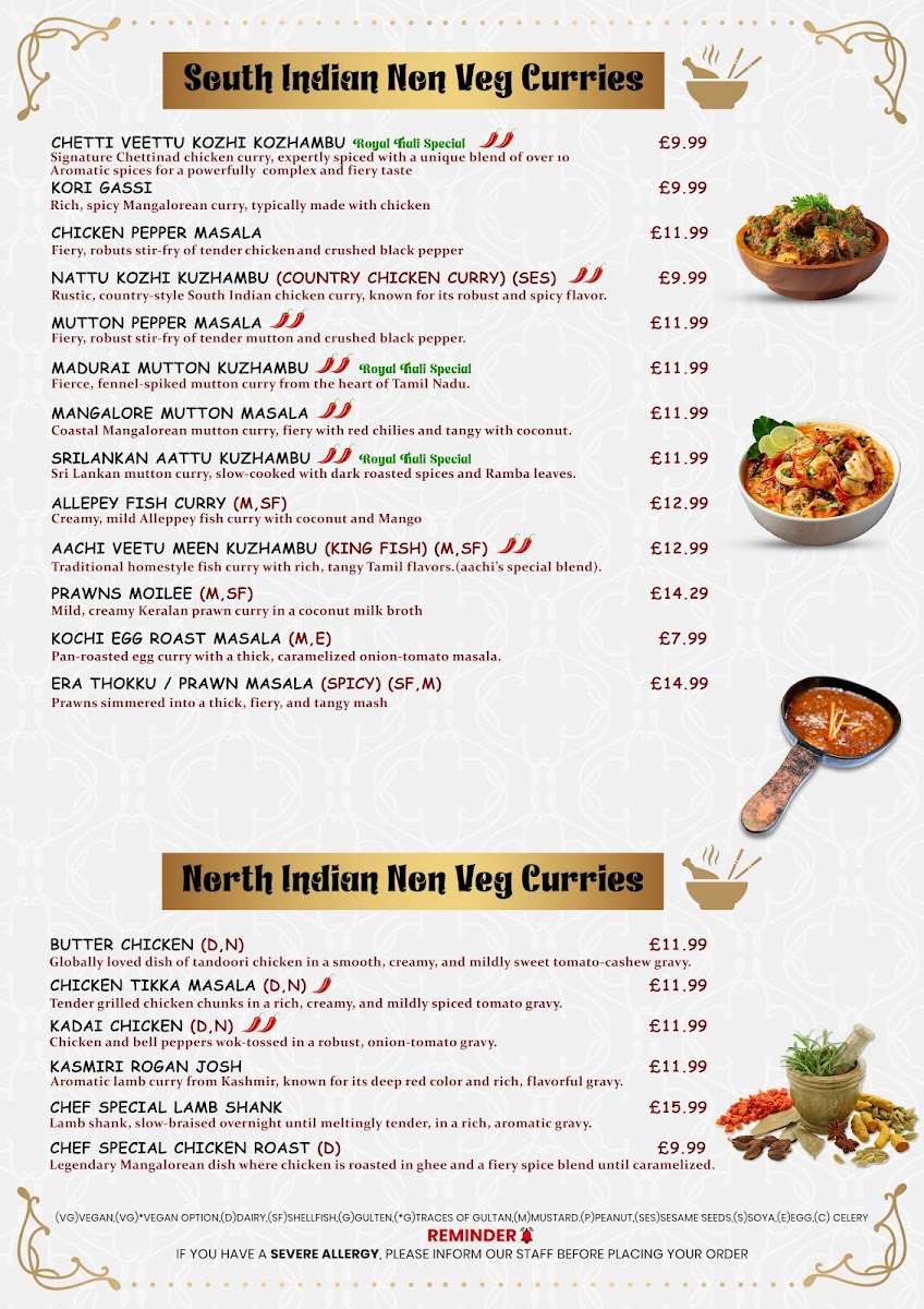 Royal Thali Restaurant Photo Menu 1
