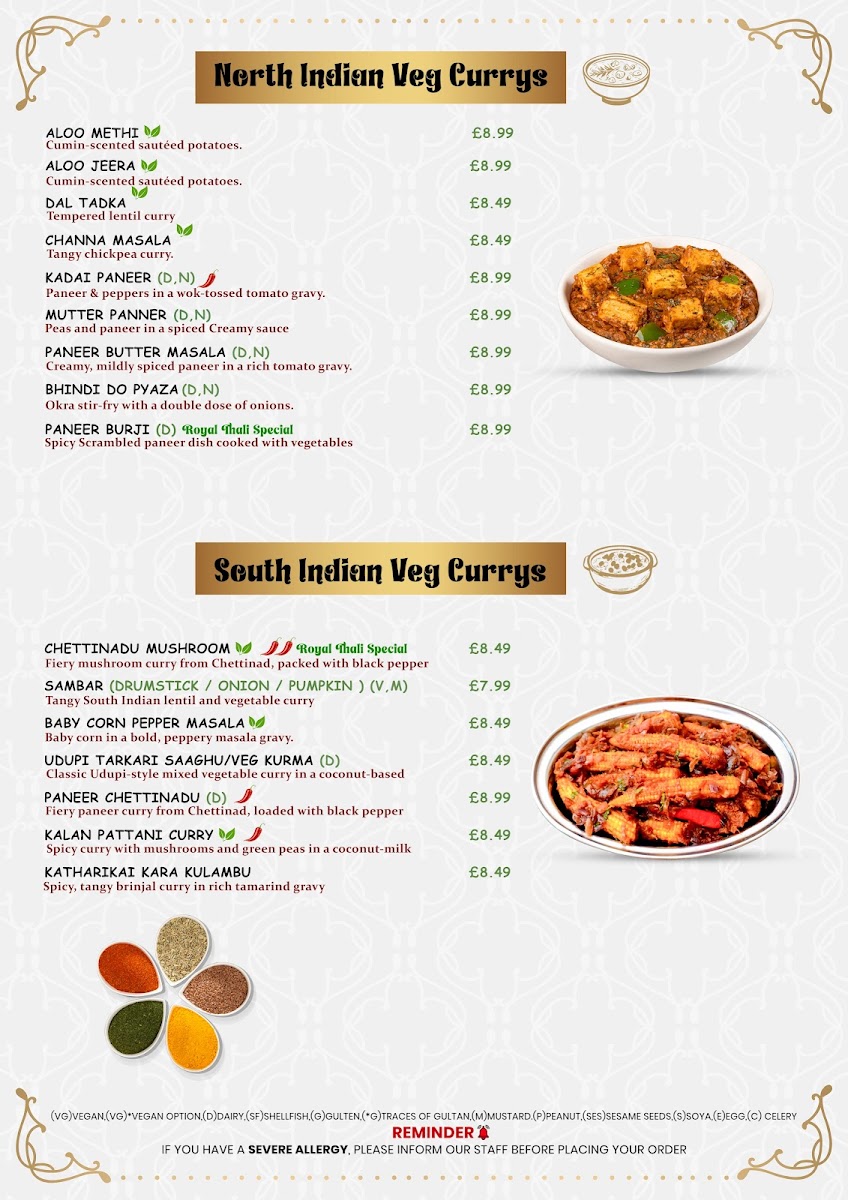 Royal Thali Restaurant Photo Menu 4