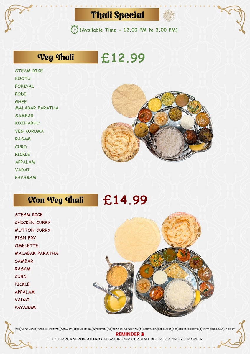 Royal Thali Restaurant Photo Menu 9