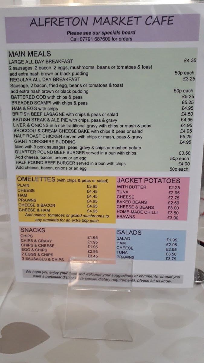 Alfreton Market Cafe Photo Menu 10