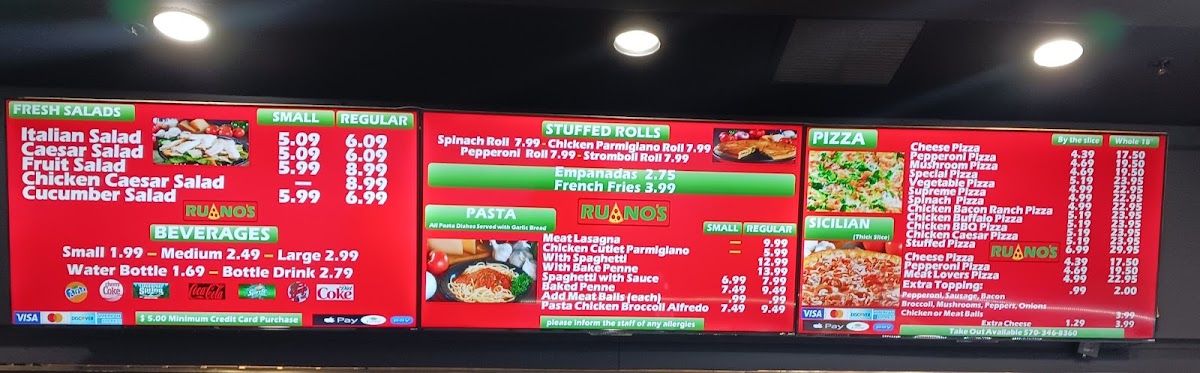 Ruano's Pizza & Pasta Photo Menu 1