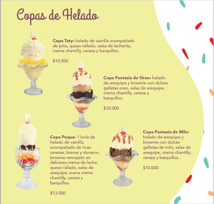 Helados Hugo's Photo Menu 2
