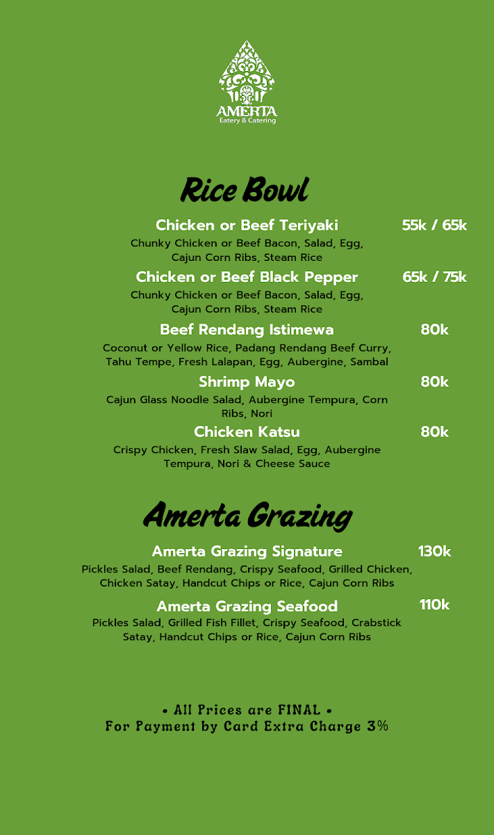 Amerta Eatery Seminyak Photo Menu 3