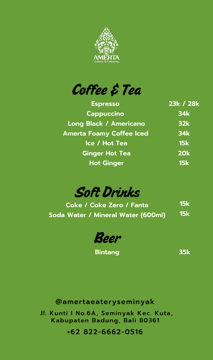 Amerta Eatery Seminyak Photo Menu 5