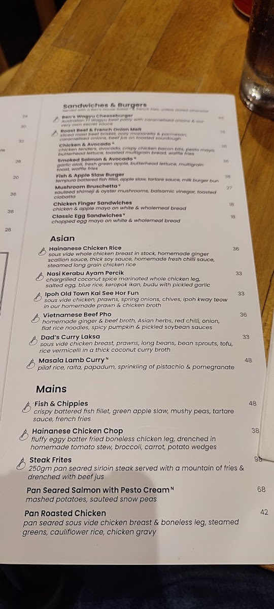 Ben's by day Photo Menu 3