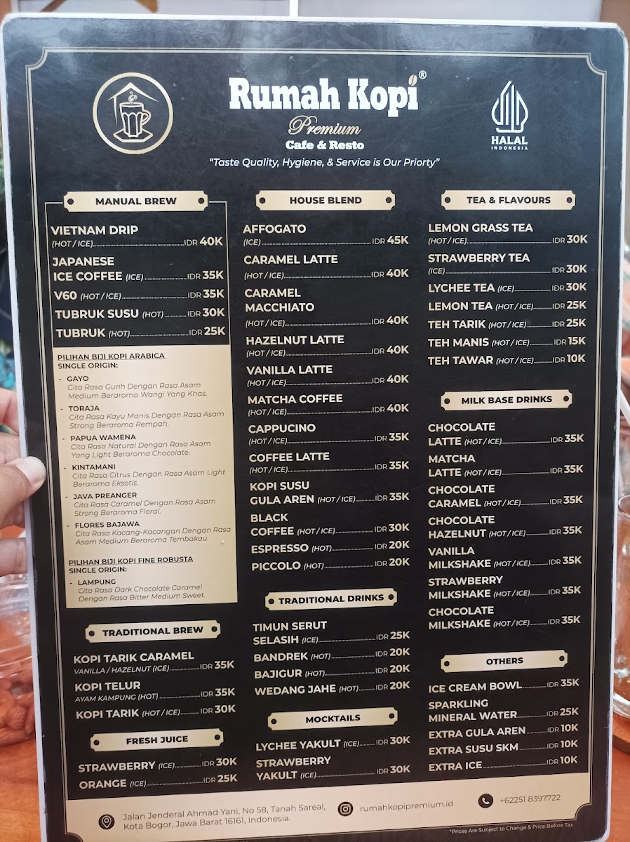 Rumah Kopi Premium Photo Menu 9