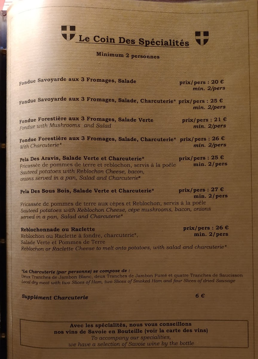 La Ferme du Pépé Photo Menu 2