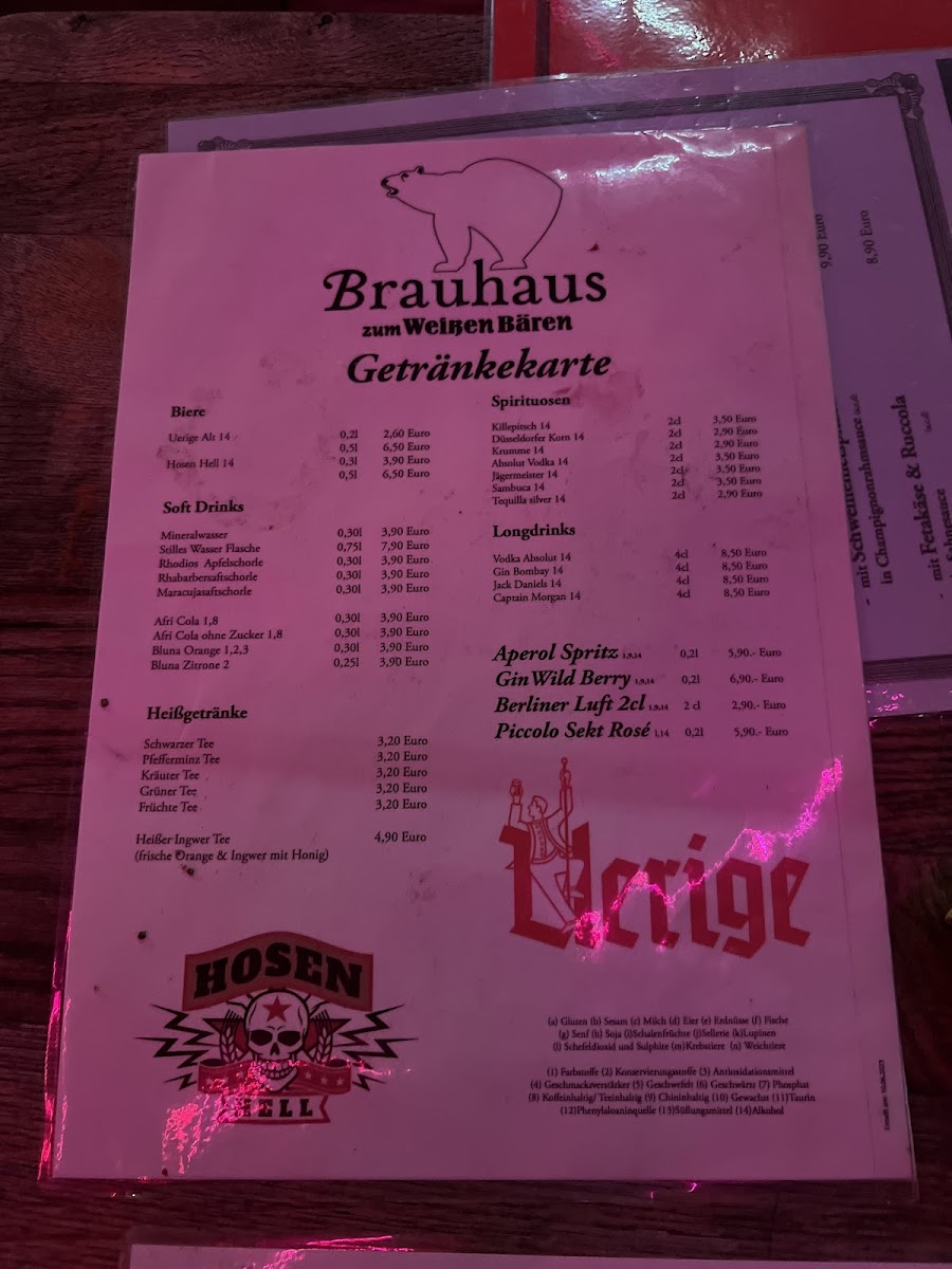 Brauhaus zum Weißen Bär Photo Menu 4