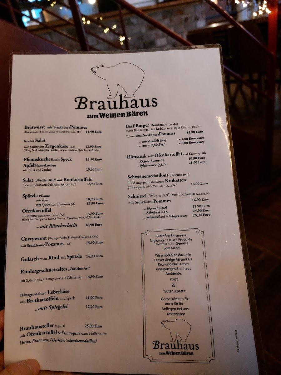 Brauhaus zum Weißen Bär Photo Menu 5