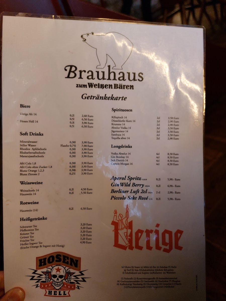 Brauhaus zum Weißen Bär Photo Menu 8