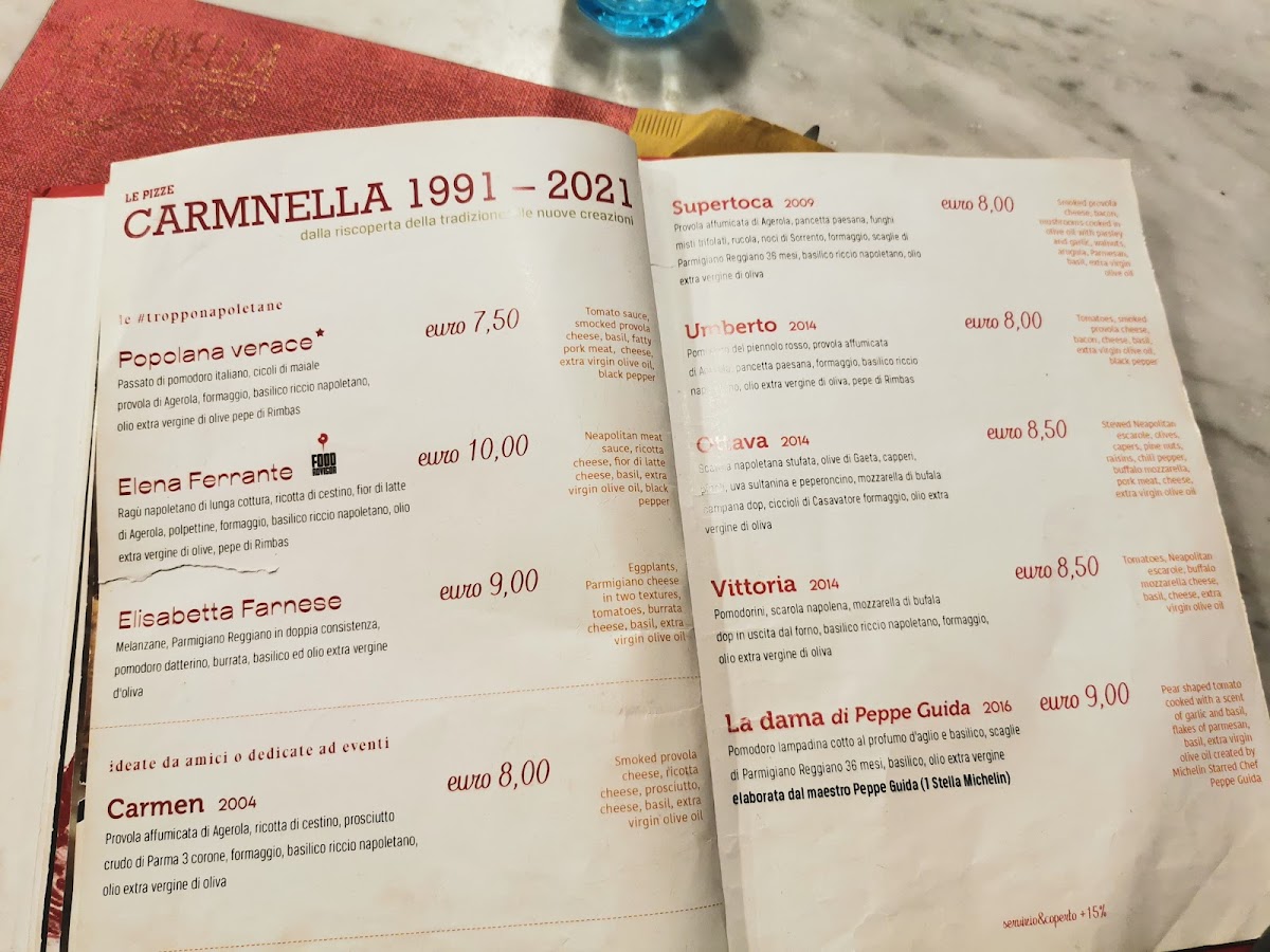 Pizzeria Carmnella dal 1892 Photo Menu 2