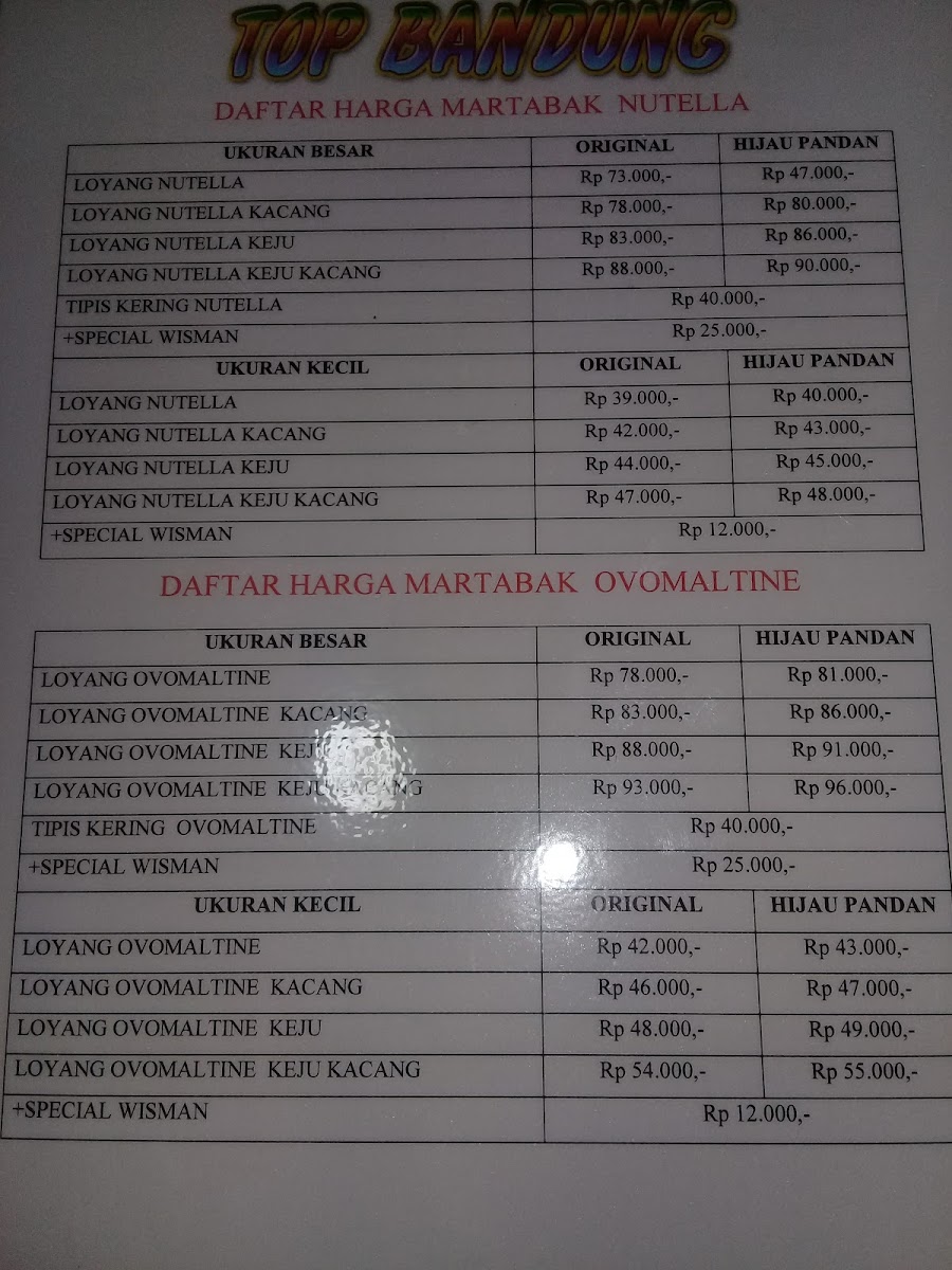 Martabak Top Bandung Photo Menu 1