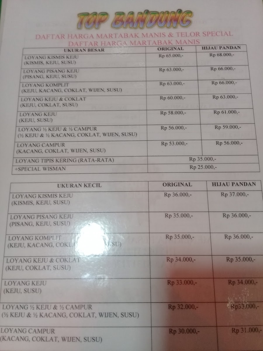Martabak Top Bandung Photo Menu 2