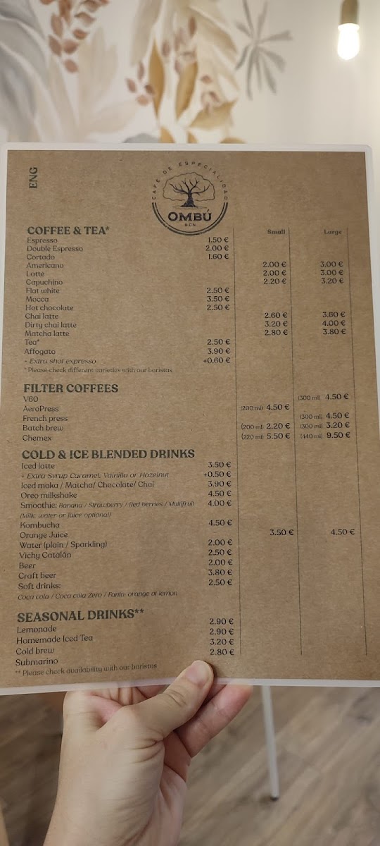 Ombú Bcn Tostadores y Cafetería Photo Menu 2