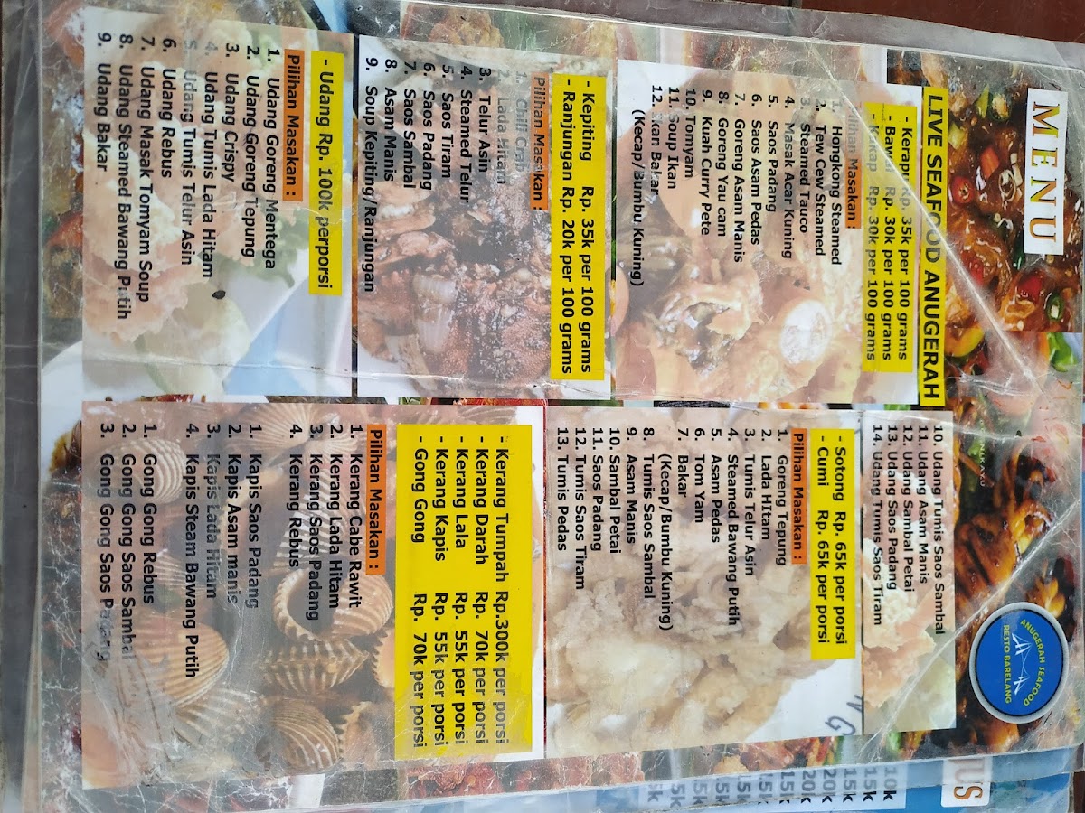 Anugrah Seafood Restaurant Photo Menu 4