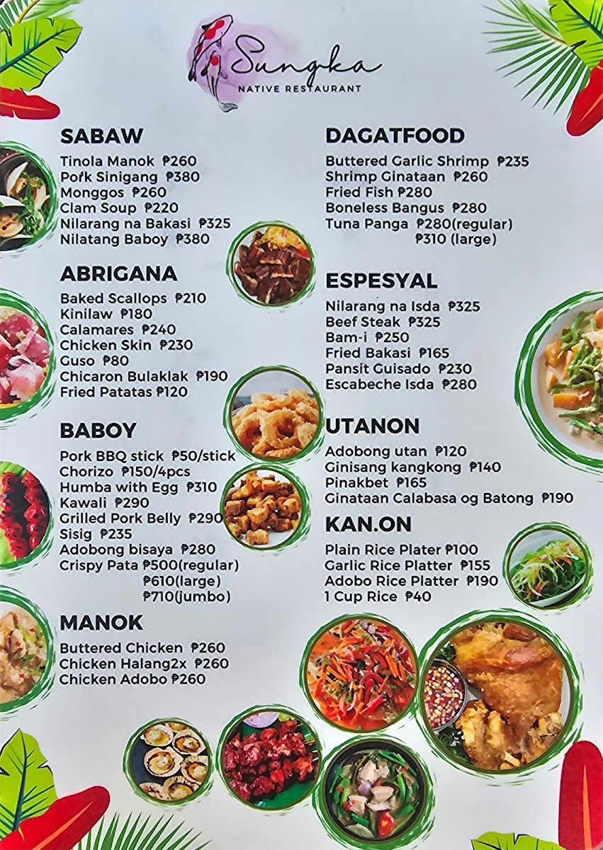 Sungka Native Restuarant Photo Menu 1