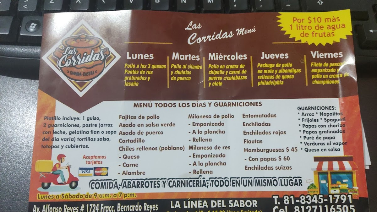 Las Corridas Photo Menu 1