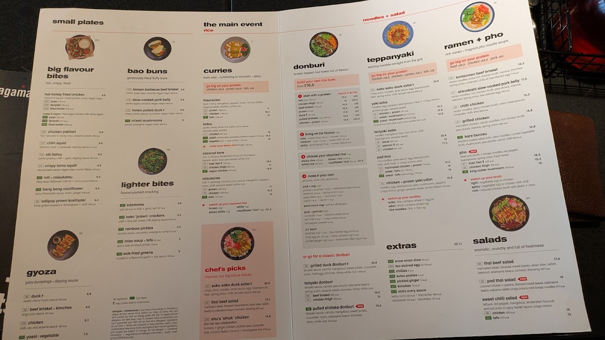 wagamama ashford designer outlet Photo Menu 1